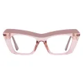 Elowen - Cat-eye Pink-Translucent Glasses for Women