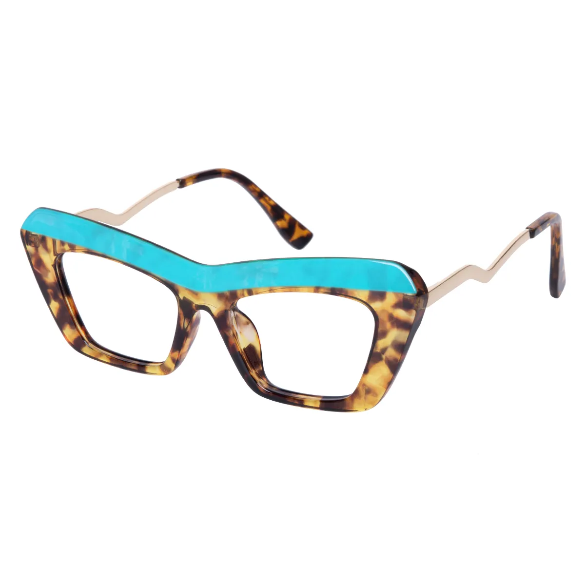 Elowen - Cat-eye Blue-Tortoiseshell Glasses for Women