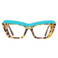 Elowen - Cat-eye Blue-Tortoiseshell Glasses for Women