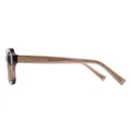 Casey - Square Translucent Brown Glasses for Men & Women