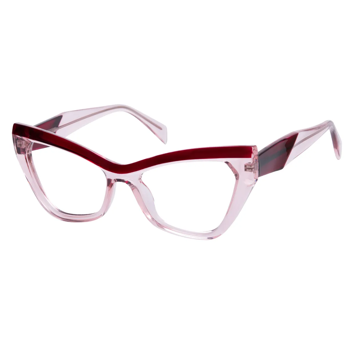 Cressida - Cat-eye Translucent Pink Glasses for Women