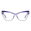 Cressida - Cat-eye Translucent Purple Glasses for Women