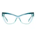 Cressida - Cat-eye Translucent Green Glasses for Women