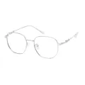 Holly - Square Silver Glasses for Women