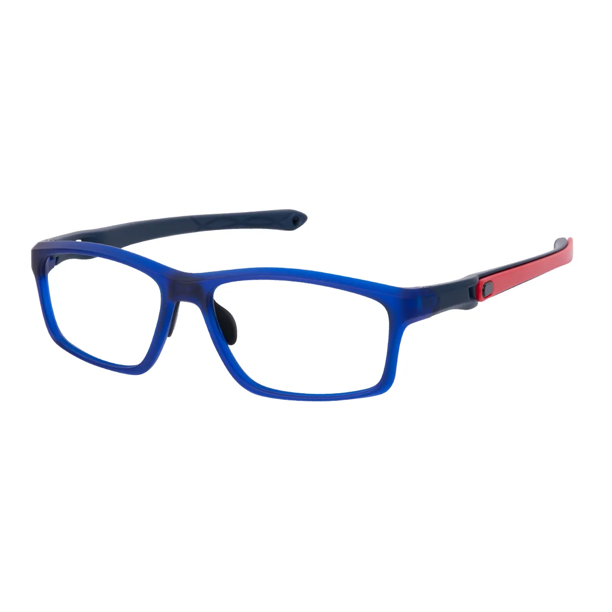 Kellan - Rectangle Blue-Red Glasses for Men