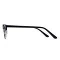 Andres - Browline Black-Silver Glasses for Men & Women