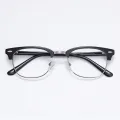Andres - Browline Black-Silver Glasses for Men