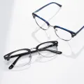 Andres - Browline Black-Silver Glasses for Men