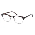 Andres - Browline Brown-Silver Glasses for Men & Women