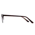 Andres - Browline Brown-Silver Glasses for Men & Women