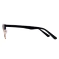 Nathan - Browline Black-Gold Glasses for Men & Women
