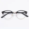 Alaric - Browline Black-Gold Glasses for Men & Women