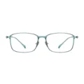 Lennon - Rectangle Blue Glasses for Men & Women