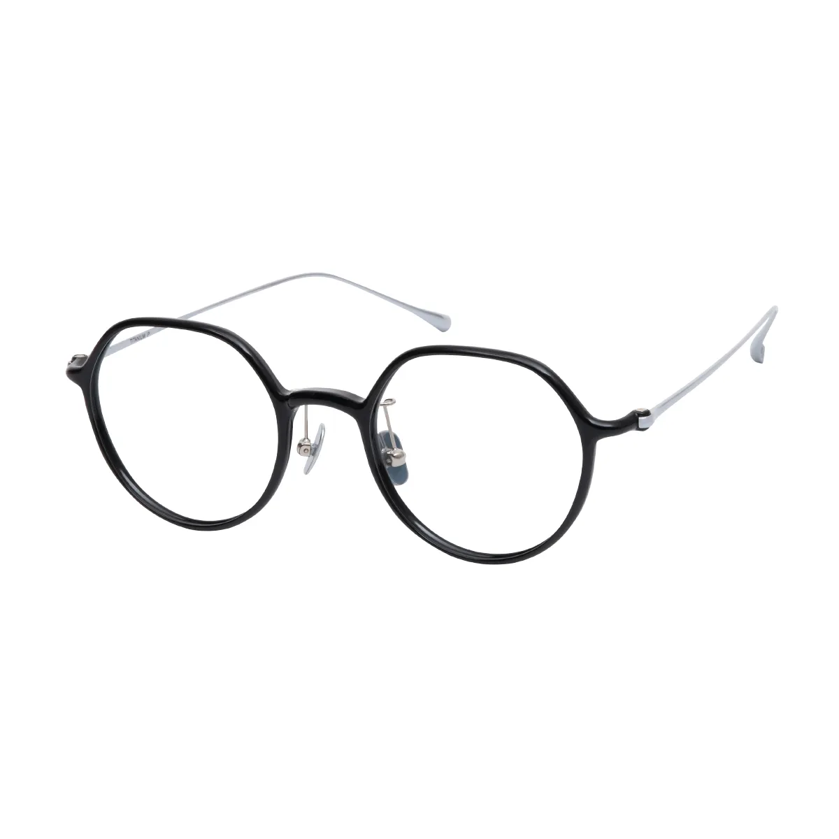 Tatum - Geometric Black Glasses for Men & Women