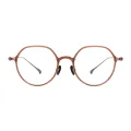 Tatum - Geometric Brown Glasses for Men & Women