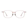 Hasey - Rectangle Pink Glasses for Men & Women