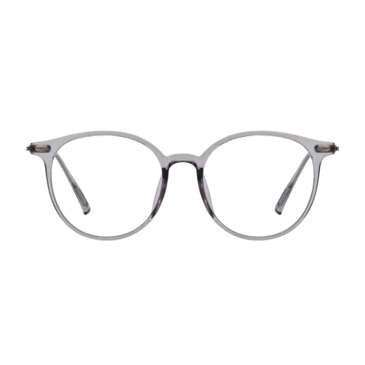 Skylar - Round Translucent-Gray Glasses for Men & Women