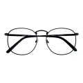Augustine - Round Matte Black Glasses for Men & Women