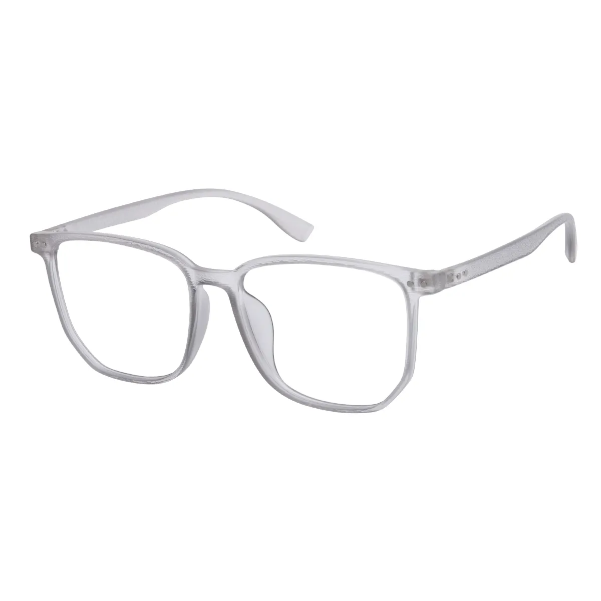 Vega - Square Gray Glasses for Men & Women