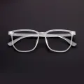 Vega - Square Translucent Glasses for Men & Women