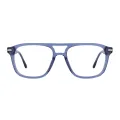 Wesley - Aviator Blue Glasses for Men & Women