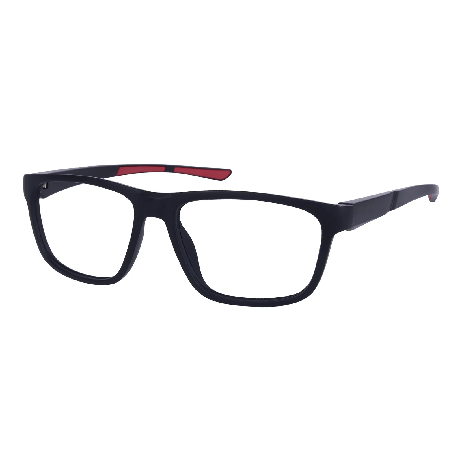 Pearson - Rectangle Black/Red Glasses for Men
