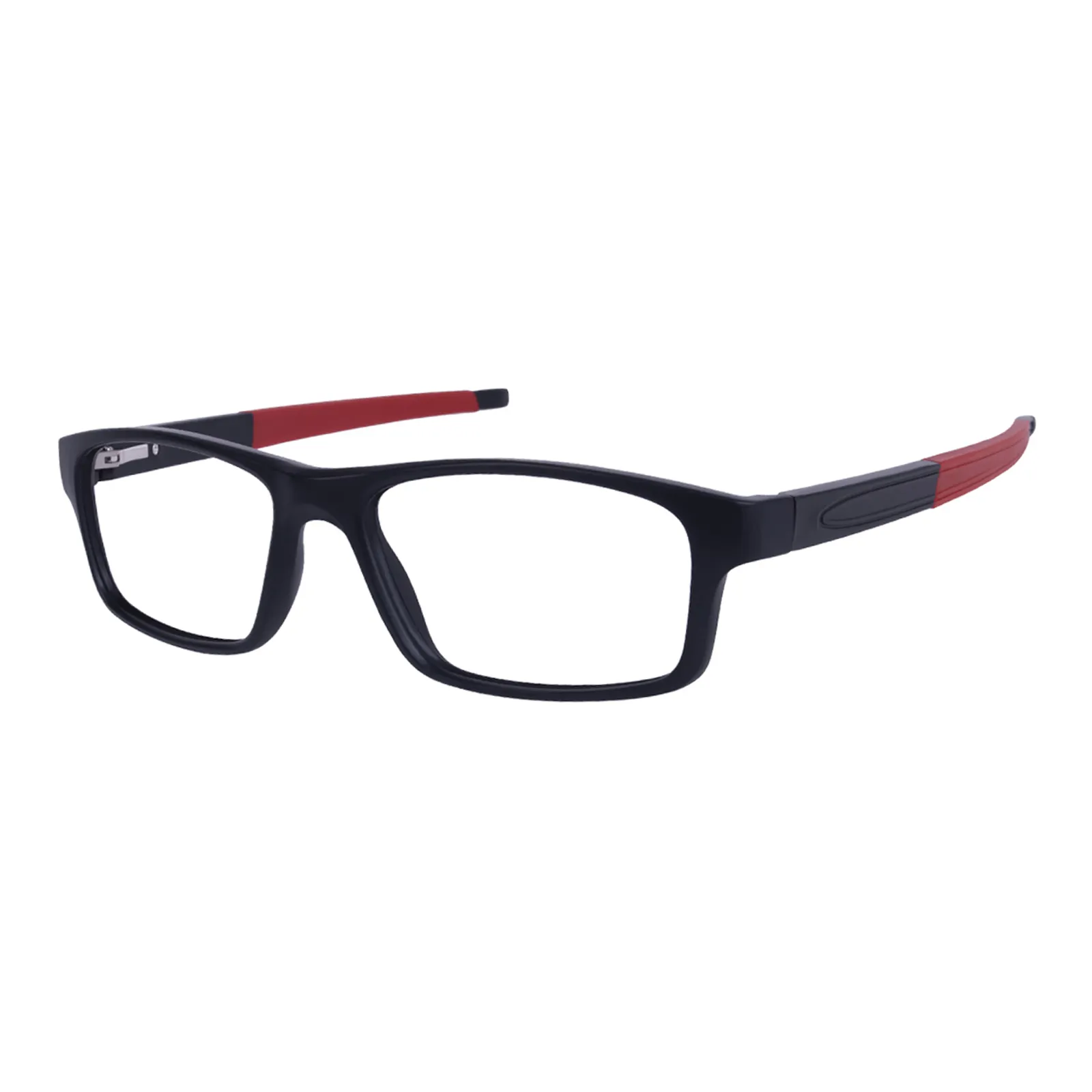 Whitney - Rectangle Black/Red Glasses for Men & Women
