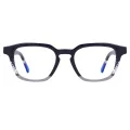 Frankie - Rectangle Black/Gray Glasses for Men & Women