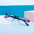 Gail - Browline Black-Blue Glasses for Men & Women