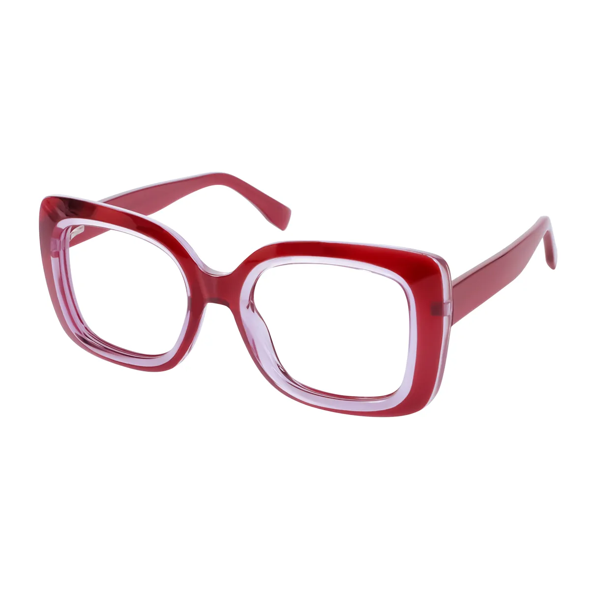 Madeline - Square Brown Glasses for Women