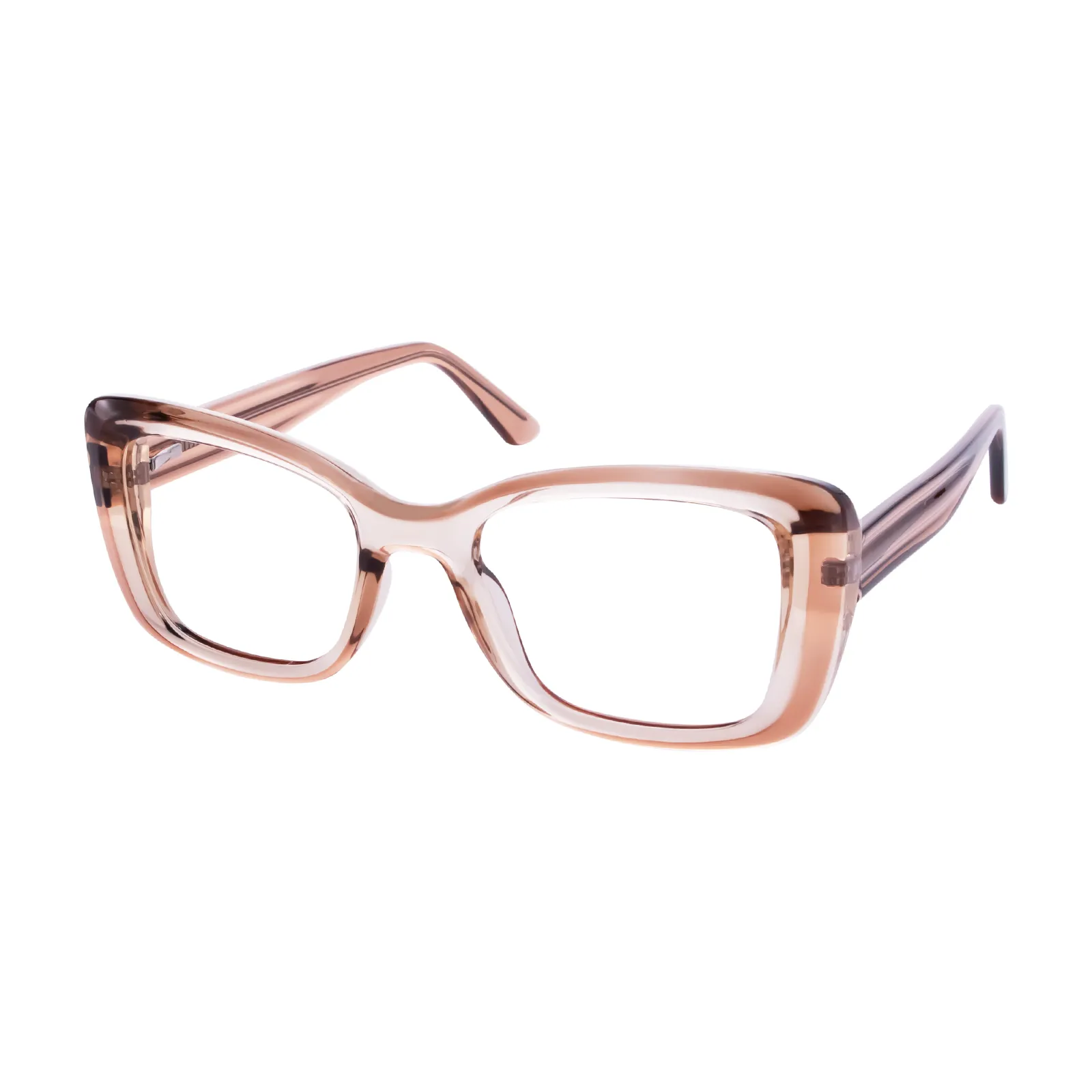 Maggie - Square Brown Glasses for Women