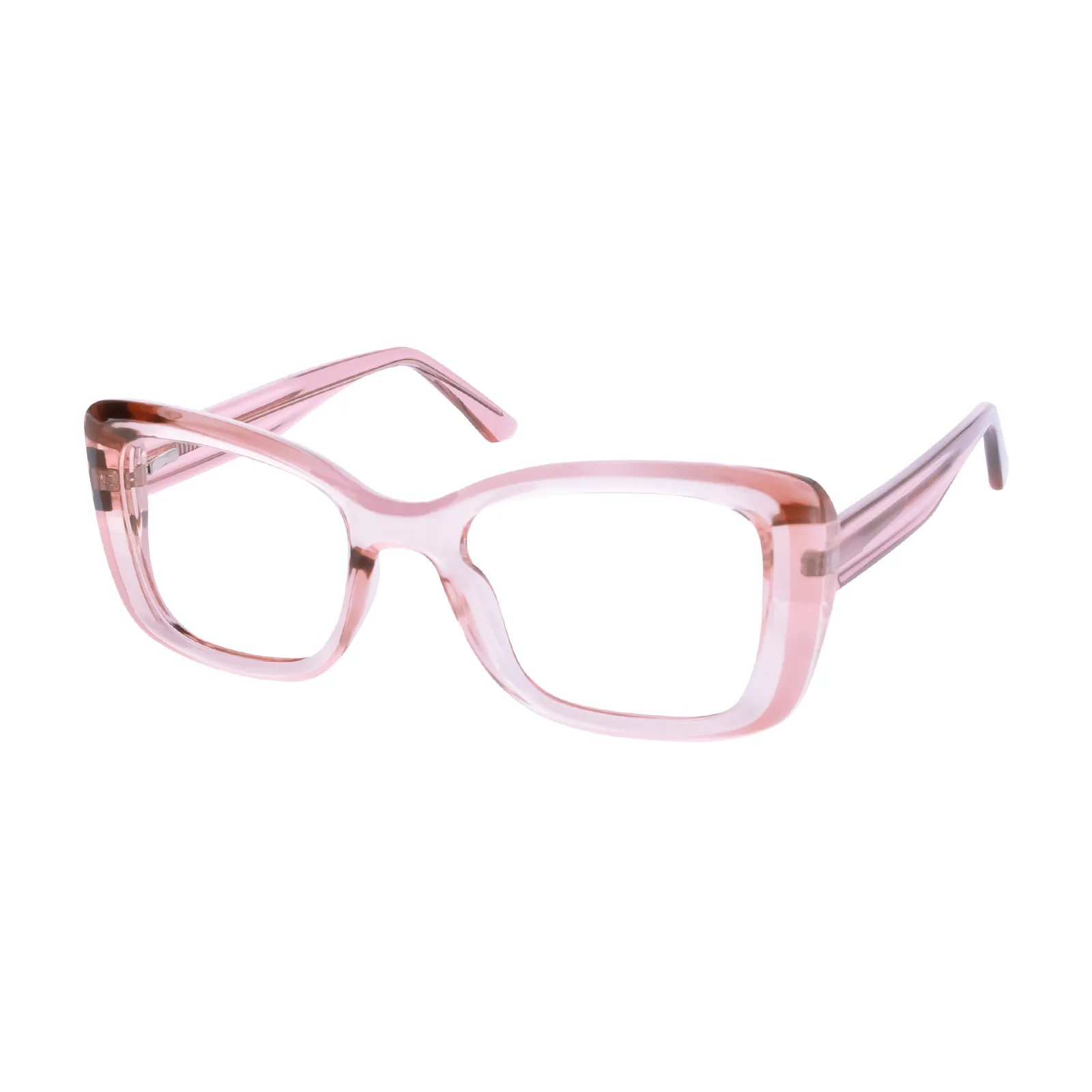 Maggie - Square Pink Glasses for Women