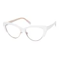 Christine - Cat-eye White Glasses for Women