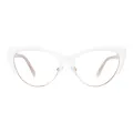 Christine - Cat-eye White Glasses for Women