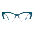 Christine - Cat-eye Green Glasses for Women
