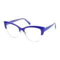 Kitty - Half-Rim Purple Glasses for Women