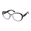 Ingrid - Cat-eye Transparent Black Glasses for Women