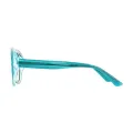 Ingrid - Cat-eye Transparent Green Glasses for Women