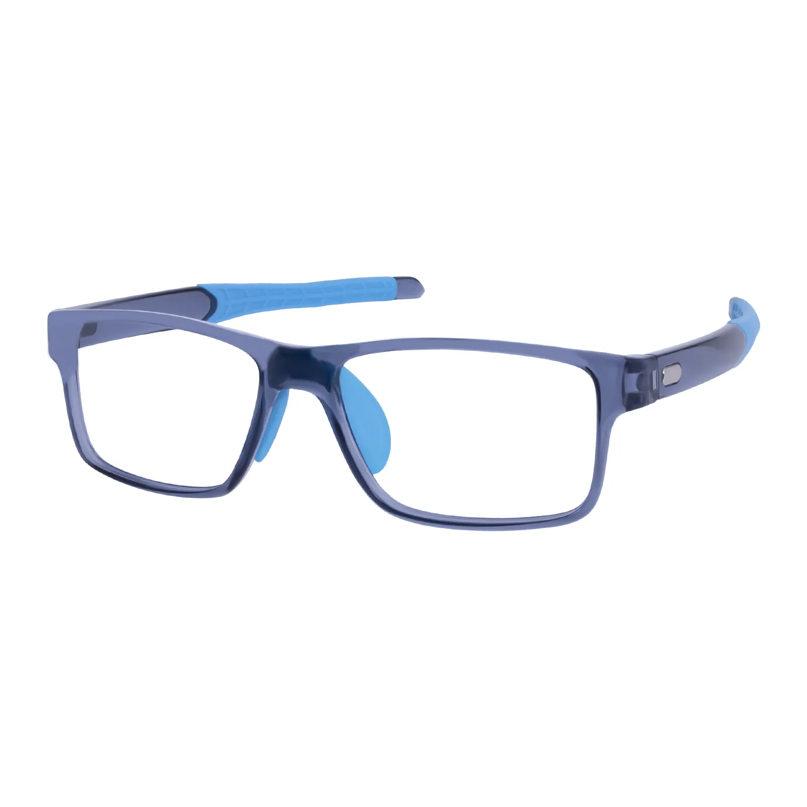 Anthony - Rectangle Black/Blue Glasses for Men