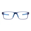 Anthony - Rectangle Black/Blue Glasses for Men