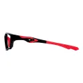 Ozzie - Geometric Black/Red Glasses for Men