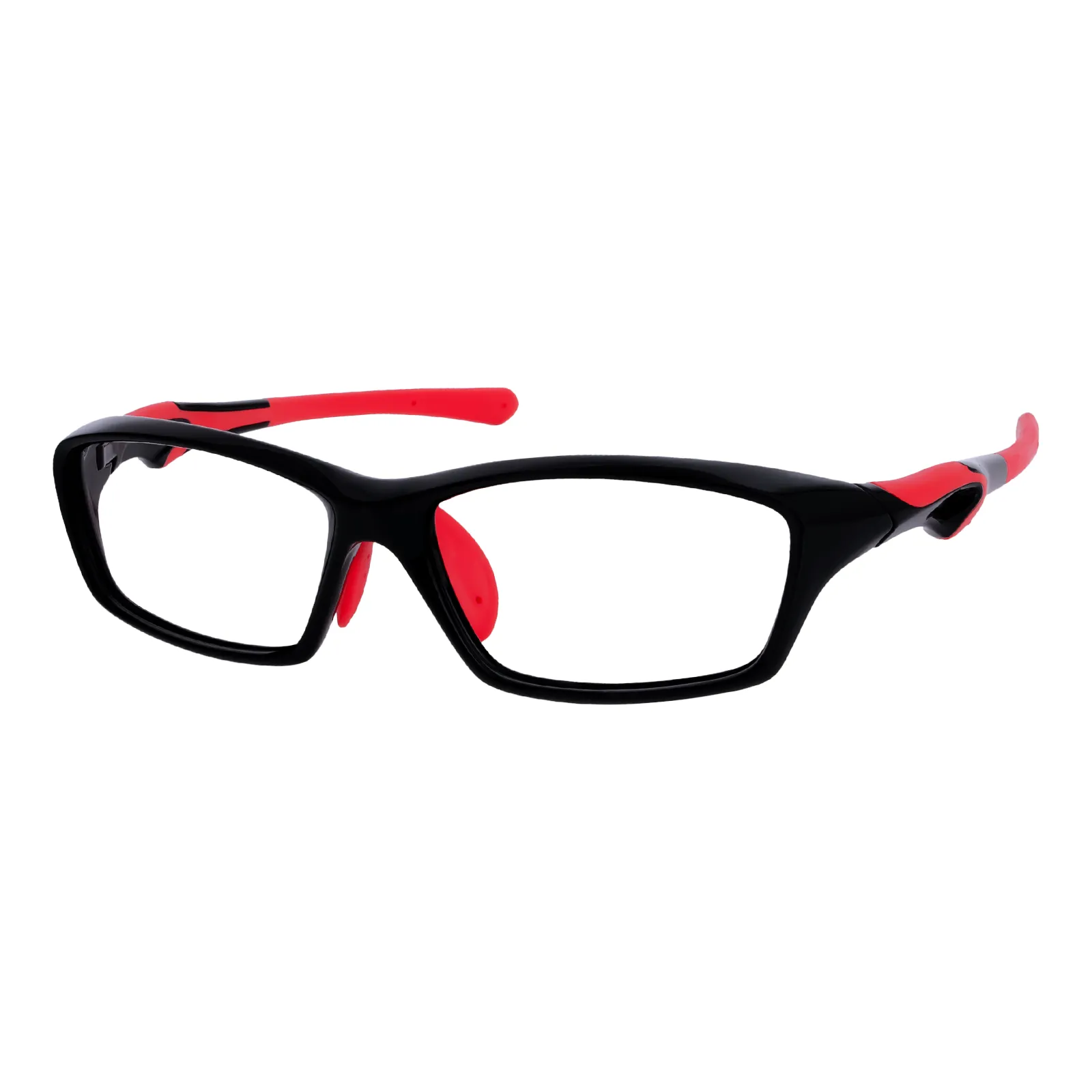 Nathaniel - Square Black/Red Glasses for Men & Women
