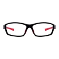 Nathaniel - Square Black/Red Glasses for Men & Women