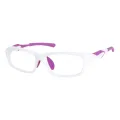 Nathaniel - Square White/Purple Glasses for Men & Women