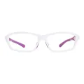 Nathaniel - Square White/Purple Glasses for Men & Women