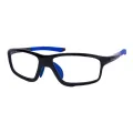 Locke - Square Black/Deep blue Glasses for Men & Women