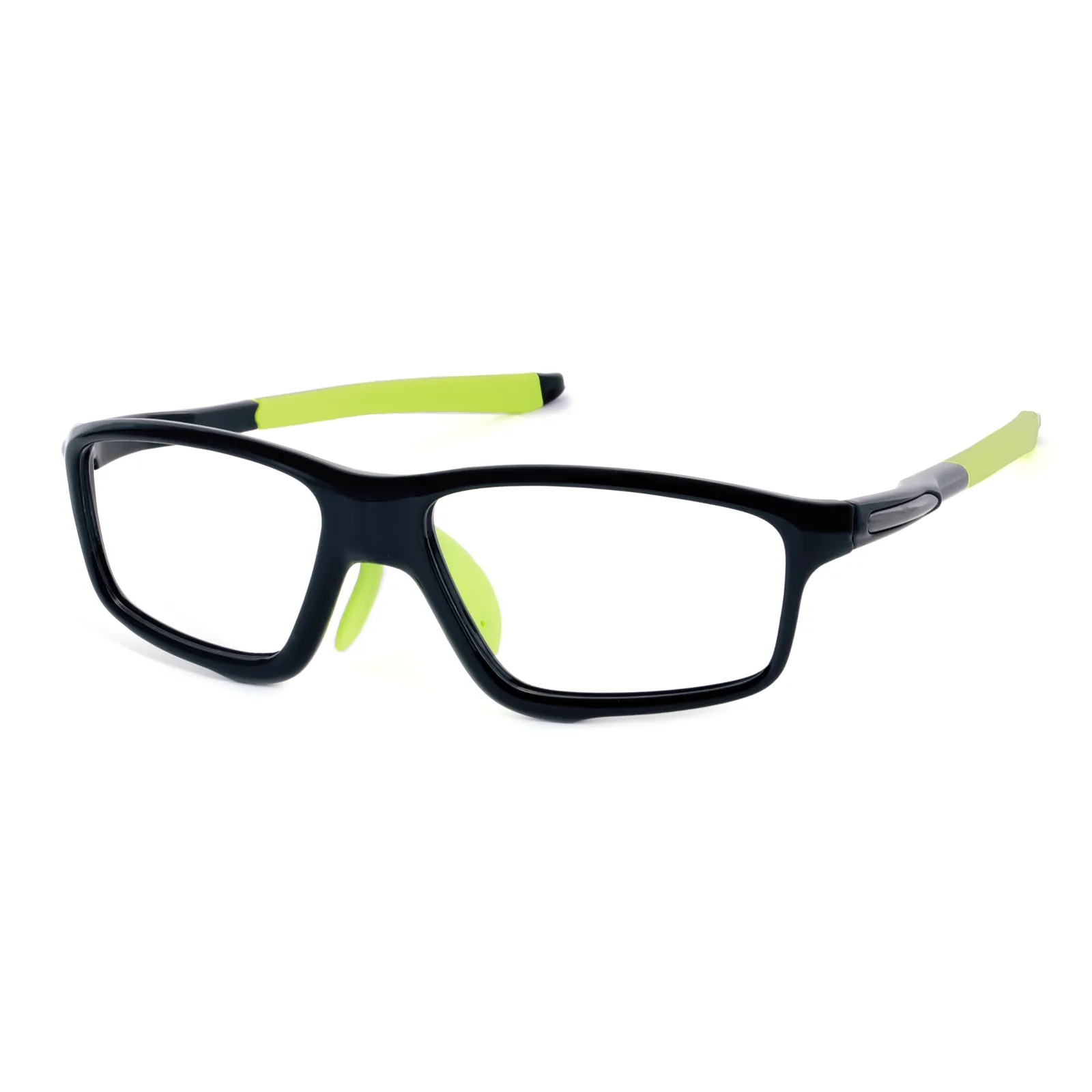 Locke - Square Black/Green Glasses for Men & Women