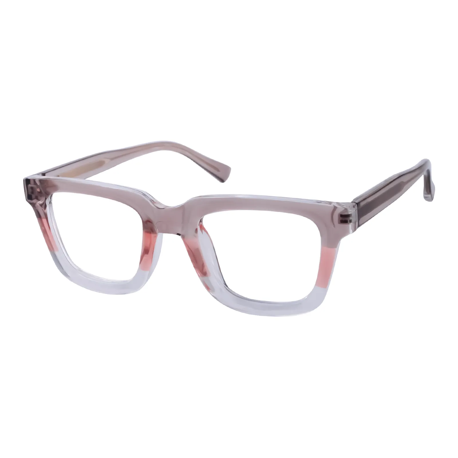 Asa - Square Brown-transparent Glasses for Women