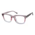 Asa - Square Brown-transparent Glasses for Women