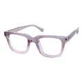 Asa - Square Light transparent gray Glasses for Women